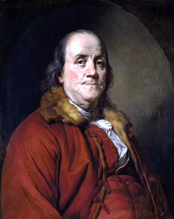  Joseph Siffrein Duplessis Portrait of Benjamin Franklin - Canvas Art Print