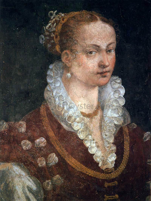  Alessandro Allori Portrait of Bianca Cappello, Second Wife of Francesco I de' Medici - Canvas Art Print