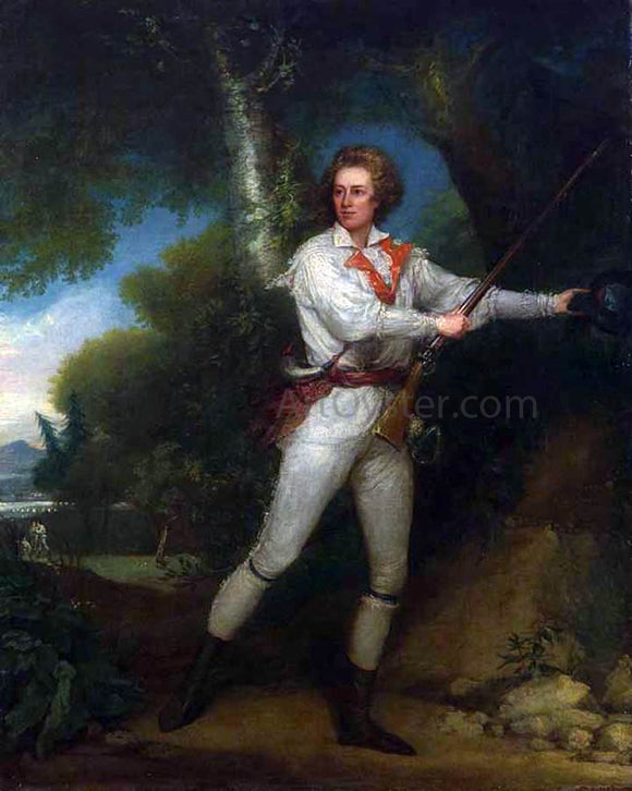  John Trumbull Portrait of Captain Samuel Blodget in Rifle Dress - Canvas Art Print