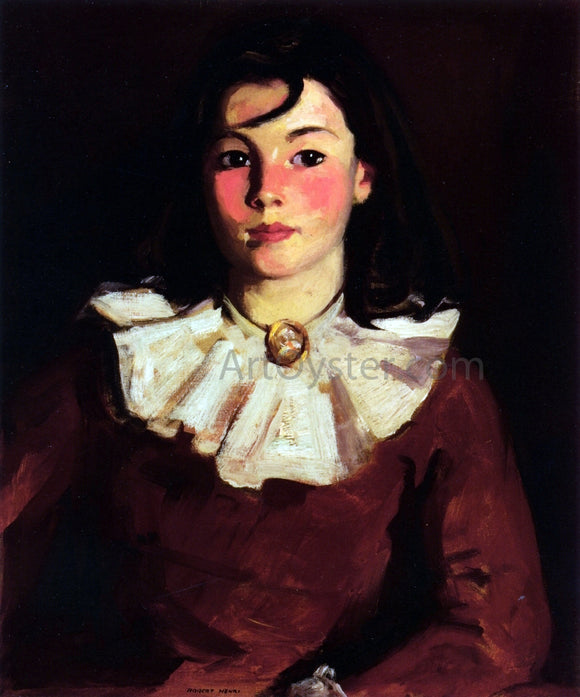  Robert Henri Portrait of Cara in a Red Dress - Canvas Art Print