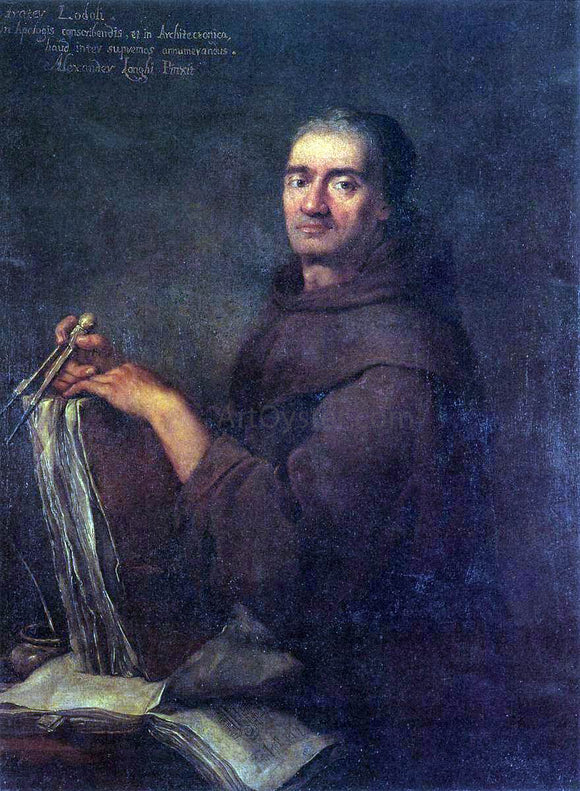  Alessandro Longhi Portrait of Carlo Lodoli - Canvas Art Print
