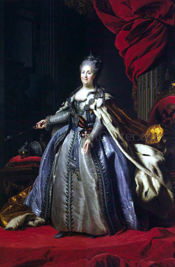  Fyodor Rokotov Portrait of Catherine II - Canvas Art Print