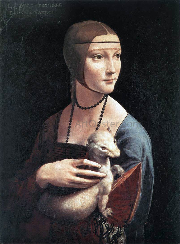  Leonardo Da Vinci Portrait of Cecilia Gallerani - Canvas Art Print