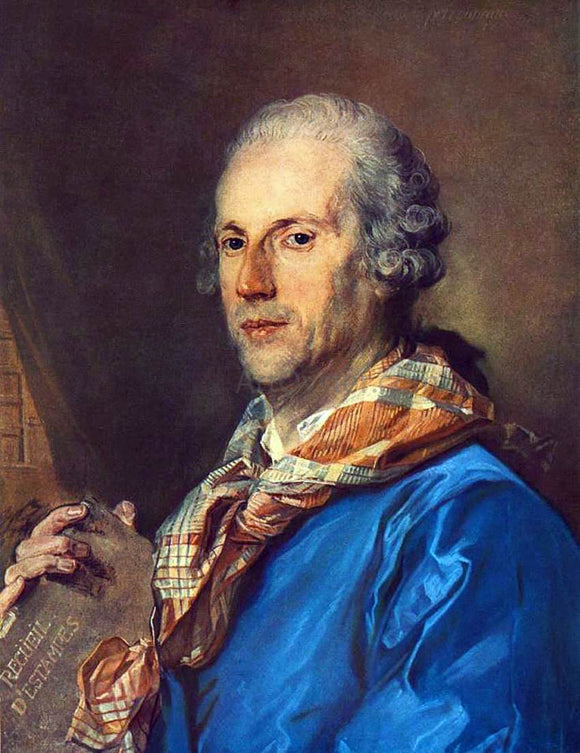  Jean-Baptiste Perronneau Portrait of Charles le Normant du Coudray - Canvas Art Print
