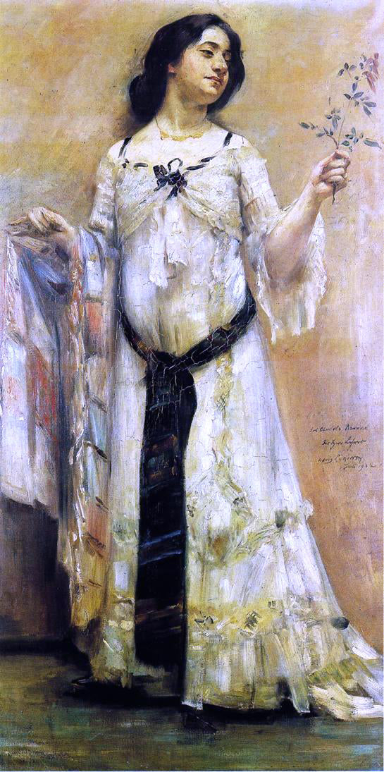  Lovis Corinth Portrait of Charlotte Berend in a White Dress - Canvas Art Print