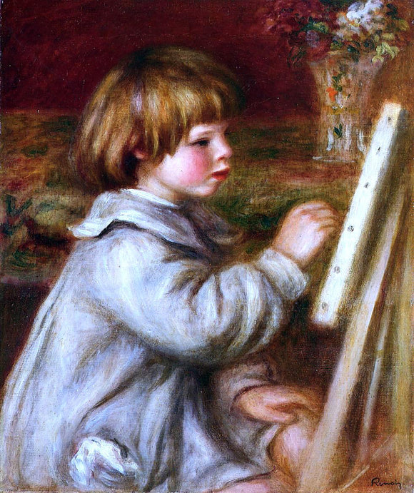  Pierre Auguste Renoir Portrait of Claude Renoir Painting - Canvas Art Print