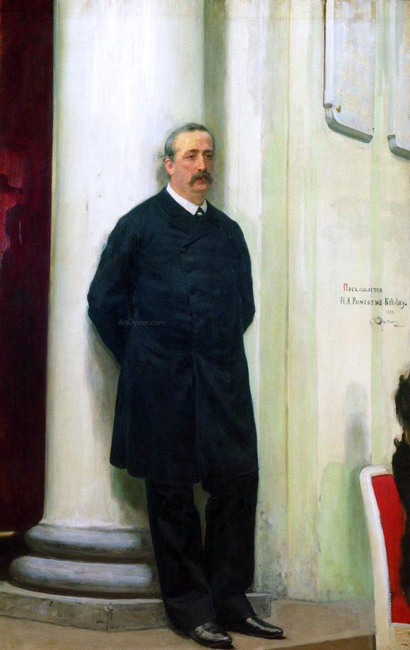  Ilia Efimovich Repin Portrait of composer and chemist Aleksander Porfirievich Borodin - Canvas Art Print
