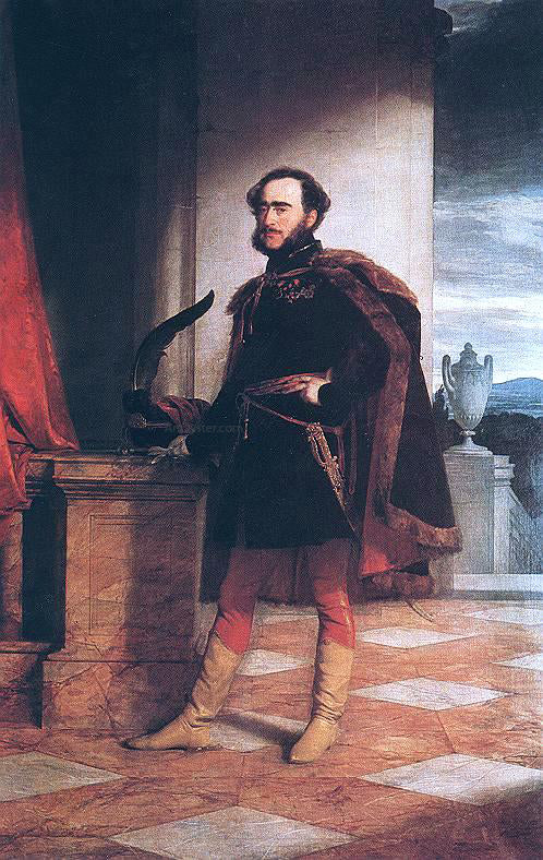  Friedrich Von Amerling Portrait of Count Istvan Szechenyi - Canvas Art Print