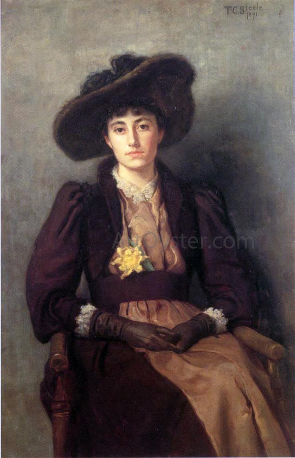  Theodore Clement Steele Portrait of Daisy - Canvas Art Print