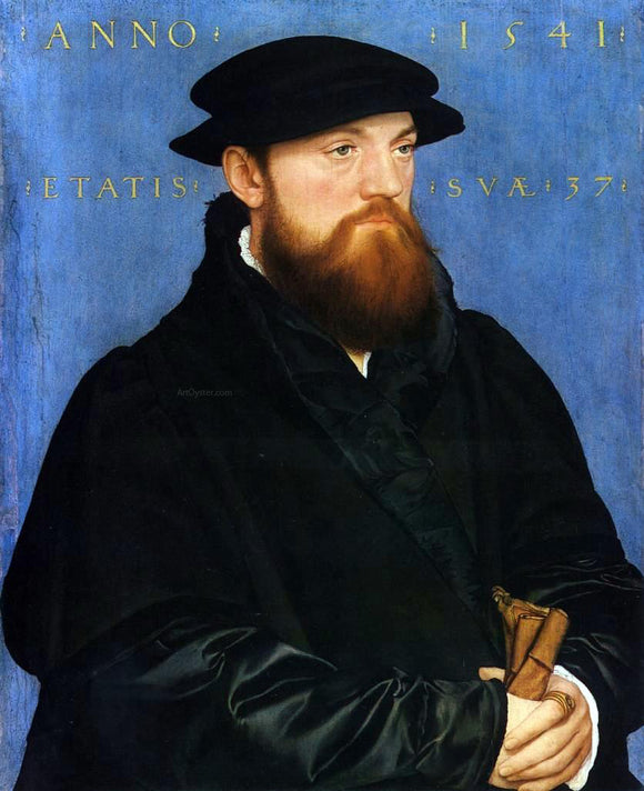  The Younger Hans Holbein Portrait of De Vos van Steenwijk - Canvas Art Print