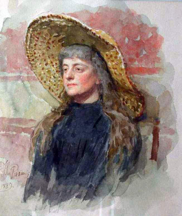  Ilia Efimovich Repin Portrait of E. Zvantseva - Canvas Art Print