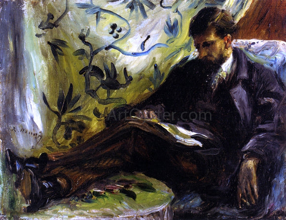  Pierre Auguste Renoir Portrait of Edmond Maitre (also known as The Reader) - Canvas Art Print