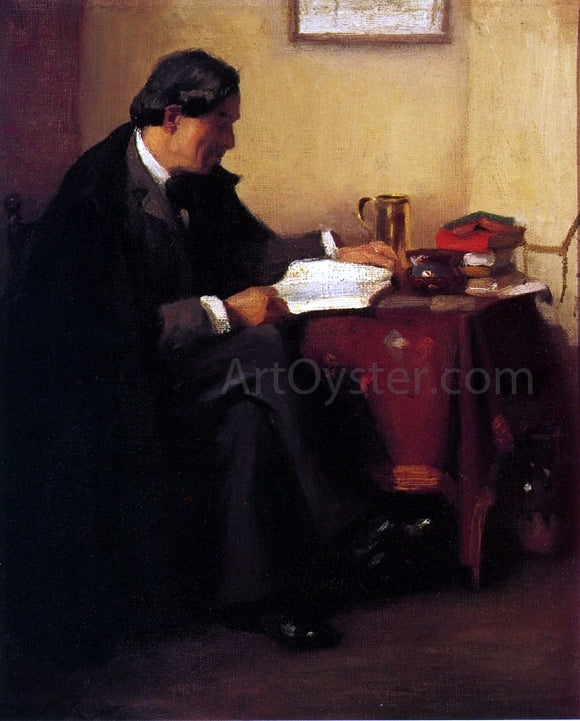  William Merritt Chase Portrait of Elbert Hubbard (also known as The Roycrafter) - Canvas Art Print