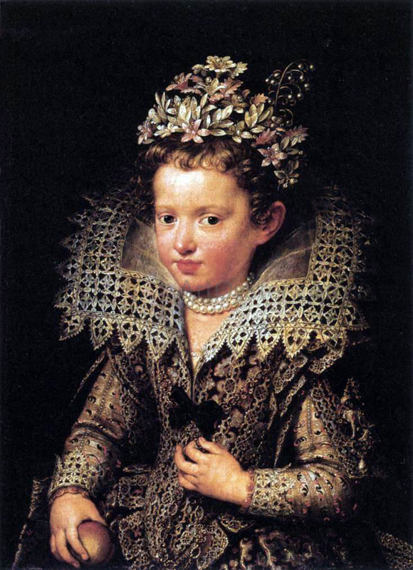  The Younger Frans Pourbus Portrait of Eleonora of Mantua as a Child - Canvas Art Print