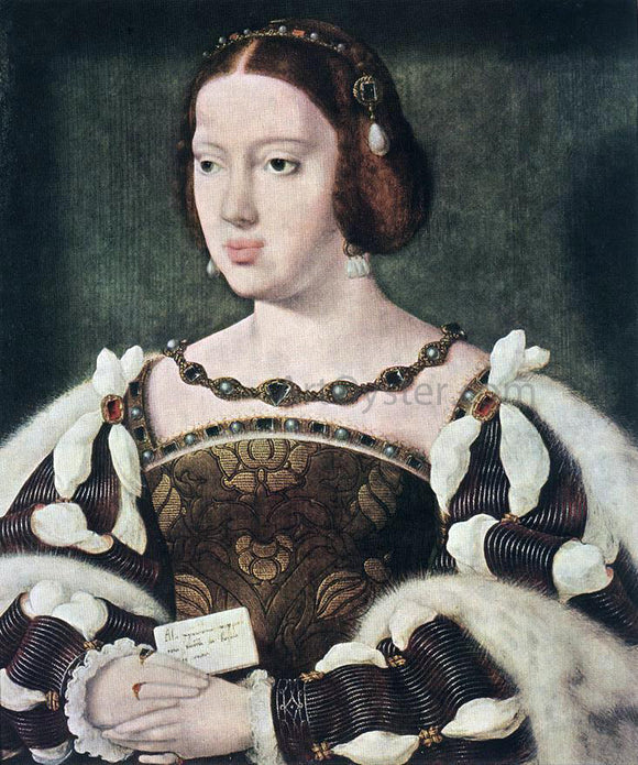  Joos Van Cleve Portrait of Eleonora, Queen of France - Canvas Art Print