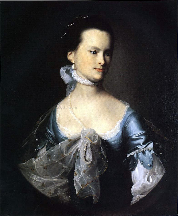  John Singleton Copley Portrait of Elizabeth Deering Wentworth Gould Rogers (also known as Mrs. Nathaniel Rogers) - Canvas Art Print