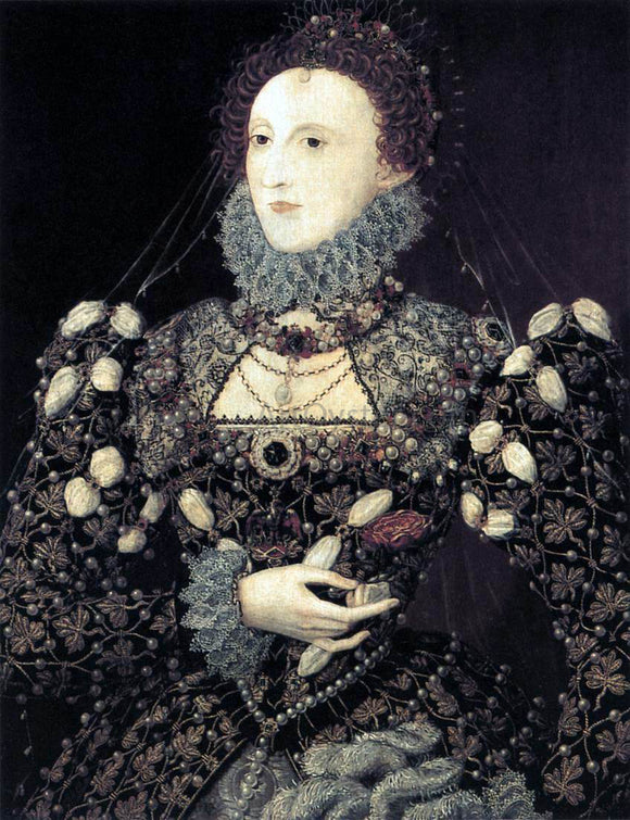  Nicholas Hilliard Portrait of Elizabeth I, Queen of England - Canvas Art Print