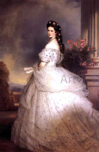  Franz Xavier Winterhalter Portrait of Elizabeth of Bavaria, Empress of Austria - Canvas Art Print