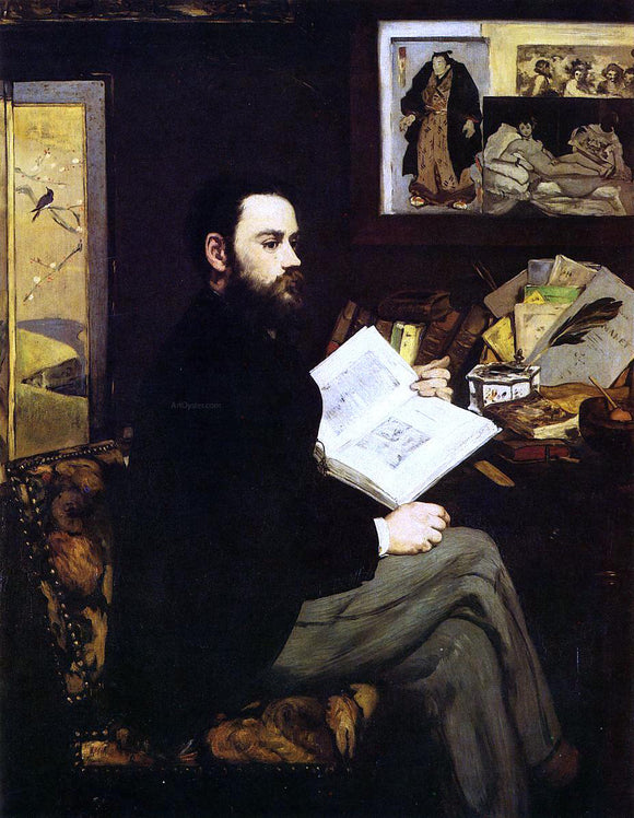  Edouard Manet Portrait of Emile Zola - Canvas Art Print