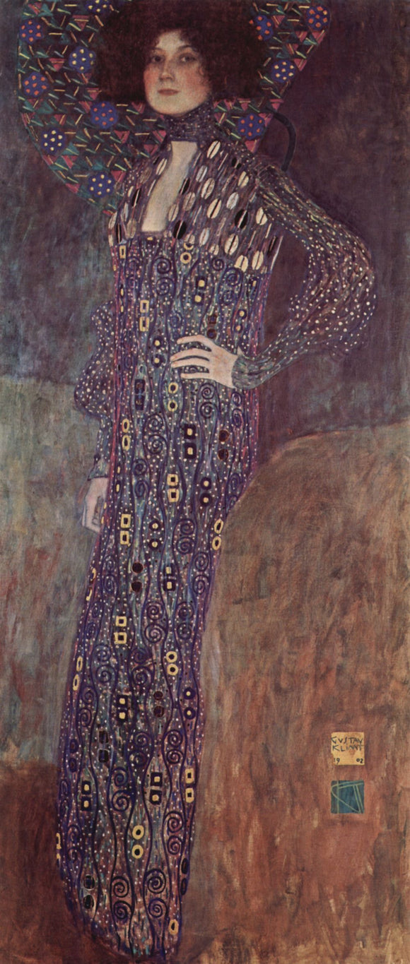  Gustav Klimt Portrait of Emilie Floge - Canvas Art Print