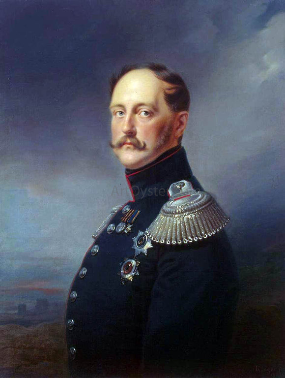  Franz Kruger Portrait of Emperor Nicholas I - Canvas Art Print