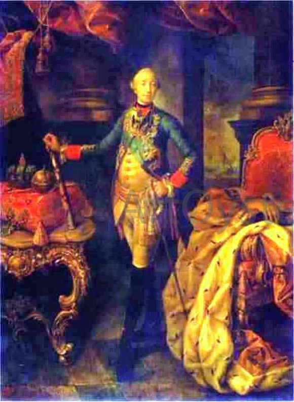  Alexey Petrovich Antropov Portrait of Emperor Peter III - Canvas Art Print