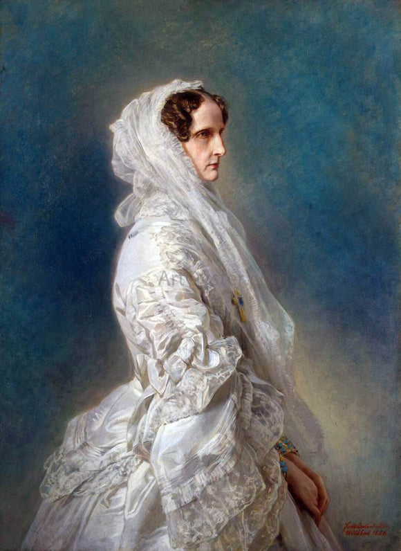  Franz Xavier Winterhalter Portrait of Empress Alexandra Feodorovna - Canvas Art Print