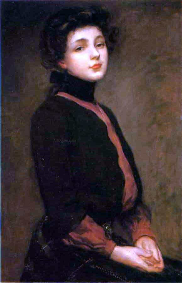 James Carroll Beckwith Portrait of Evelyn Nesbitt - Canvas Art Print
