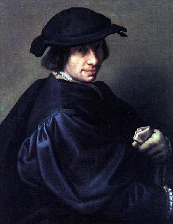  Giulio Campi Portrait of Father Galeazzo Campi - Canvas Art Print