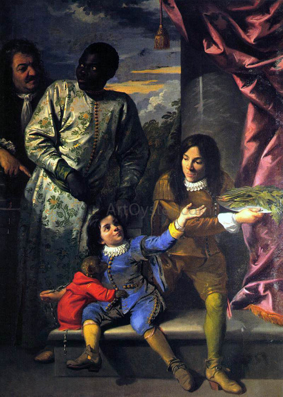  Anton Domenico Gabbiani Portrait of Four Servants of the Medici Court - Canvas Art Print
