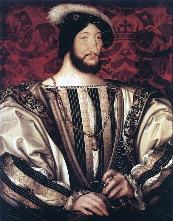  Jean Clouet Portrait of Francois I, King of France - Canvas Art Print