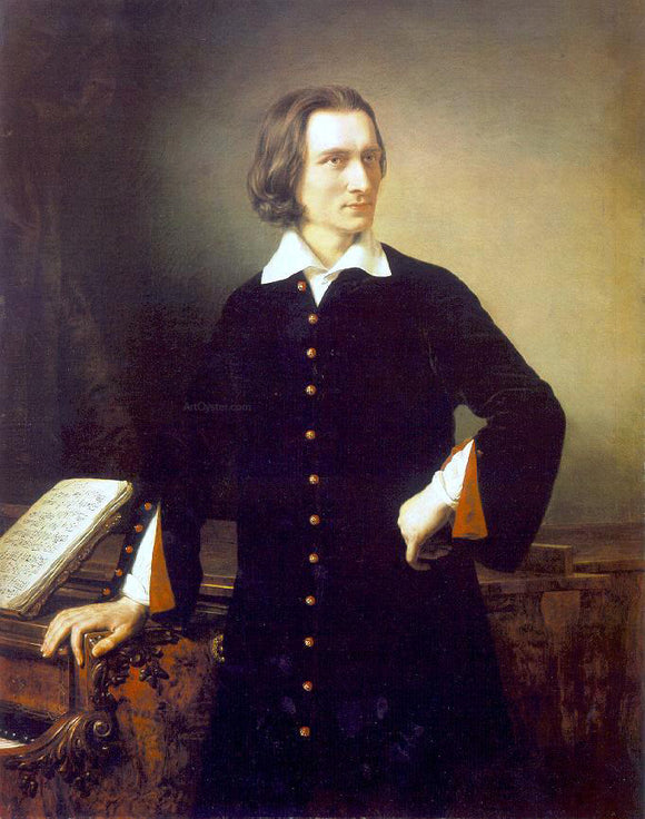  Miklos Barabas Portrait of Franz Liszt - Canvas Art Print