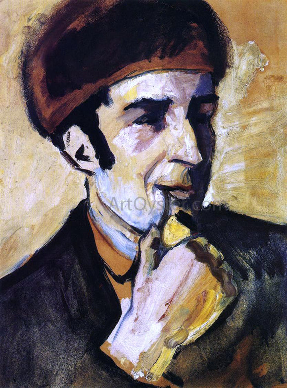  August Macke Portrait of Franz Marc - Canvas Art Print