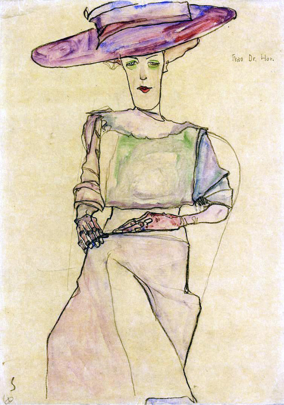  Egon Schiele Portrait of Frau Dr. Horak - Canvas Art Print