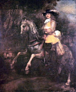  Rembrandt Van Rijn Portrait of Frederick Rihel on Horseback - Canvas Art Print