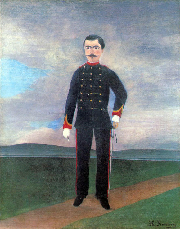  Henri Rousseau Portrait of Frumence Biche in Uniform - Canvas Art Print