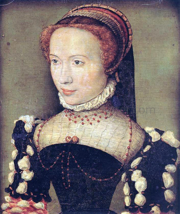  Corneille De Lyon Portrait of Gabrielle de Rochechouart - Canvas Art Print