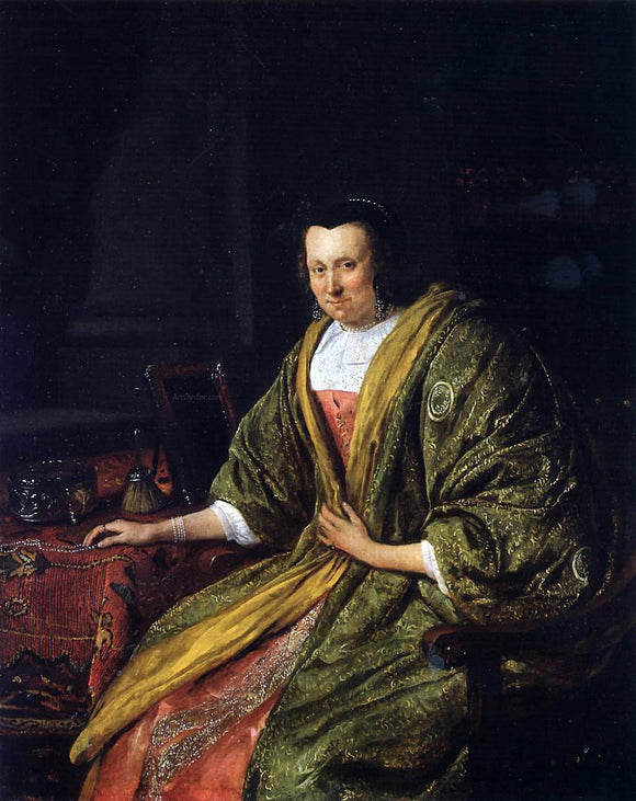  Jan Steen Portrait of Geertruy Gael, Second Wife of Gerrit Gerritsz Schouten - Canvas Art Print