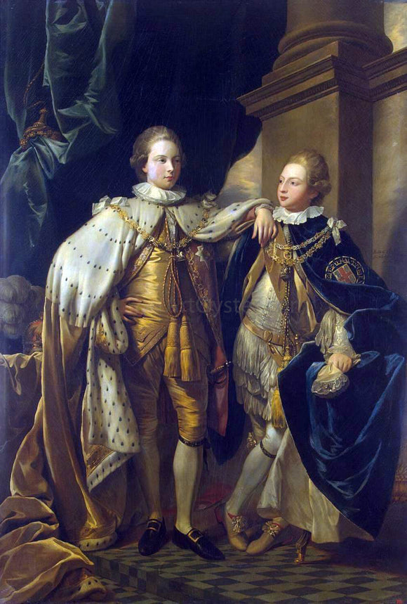  Benjamin West Portrait of George, Prince of Wales, and Prince Frederick, later Duke of York - Canvas Art Print