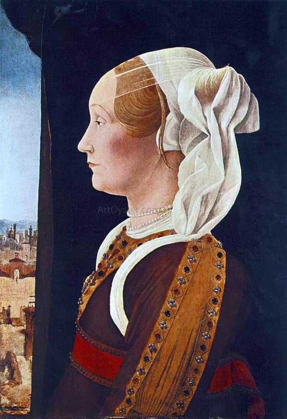  Ercole De' Roberti Portrait of Ginevra Bentivoglio - Canvas Art Print
