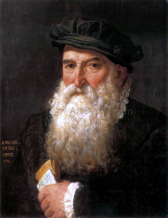  Giovanni Ambrogio Figino Portrait of Giovan Angelo Annoni - Canvas Art Print