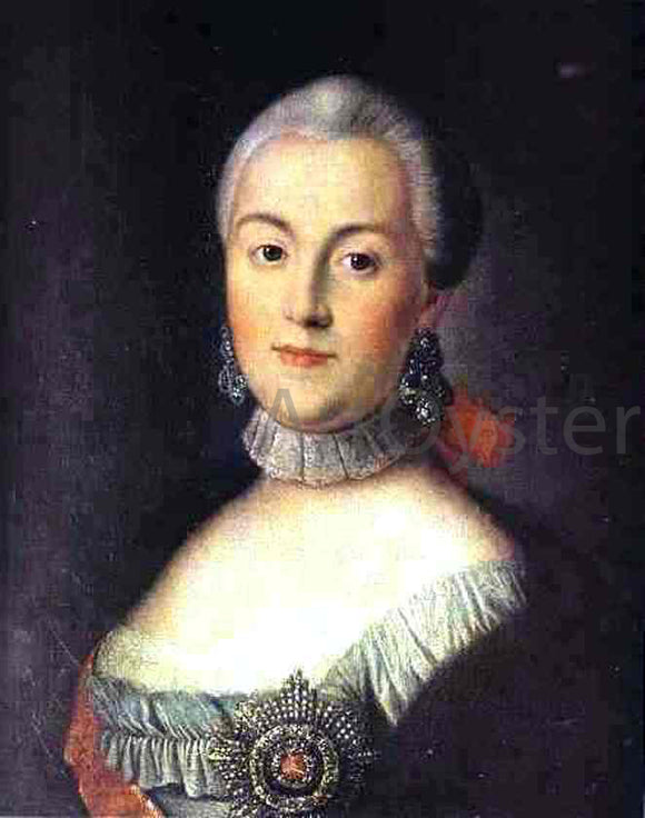  Alexey Petrovich Antropov Portrait of Grand Duchess Catherine Alekseevna, Future Empress Catherine II the Great - Canvas Art Print