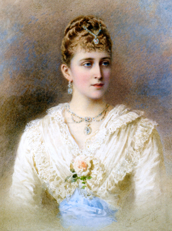  Stefan Fedorovich Alexandrovsky Portrait of Grand Duchess Elizaveta Fedorovna - Canvas Art Print