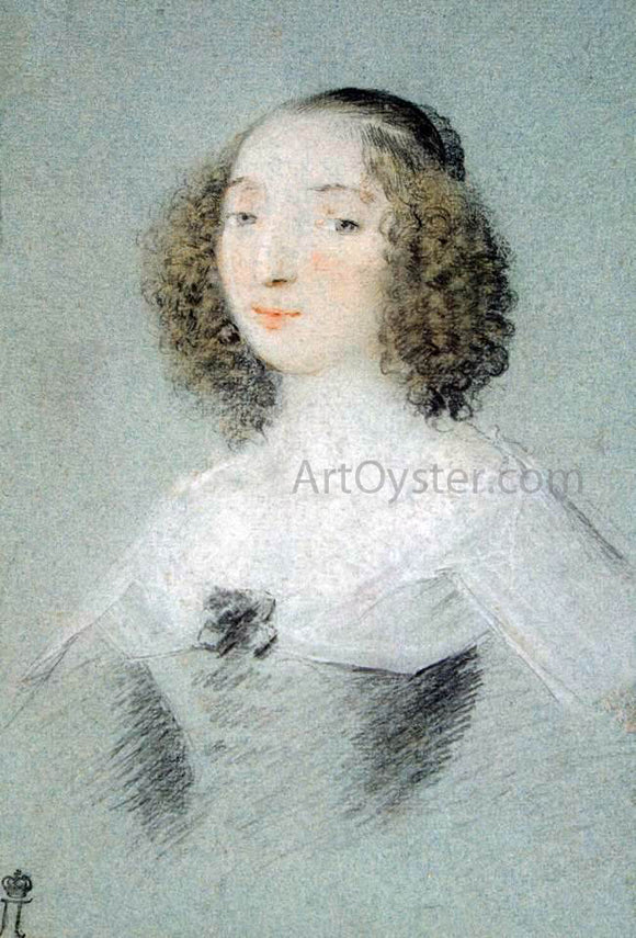  Claude Mellan Portrait of Henriette-Marie de Buade-Frontenac - Canvas Art Print