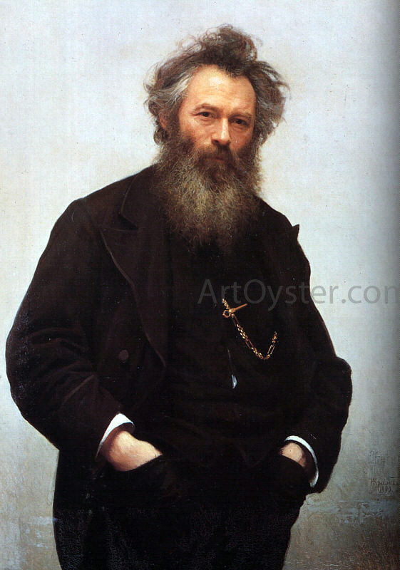  Ivan Nikolaevich Kramskoy Portrait of Ivan I. Shishkin - Canvas Art Print