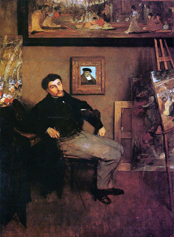  Edgar Degas Portrait of James Tissot - Canvas Art Print