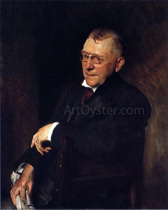  William Merritt Chase Portrait of James Whitcomb Riley - Canvas Art Print