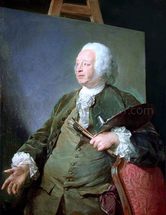  Jean-Baptiste Perronneau Portrait of Jean-Baptiste Oudry - Canvas Art Print