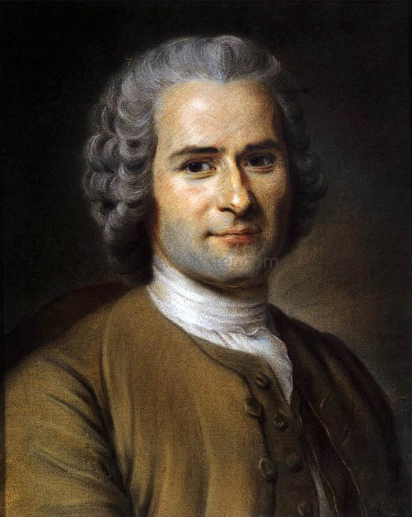  Maurice Quentin De La Tour Portrait of Jean-Jacques Rousseau - Canvas Art Print