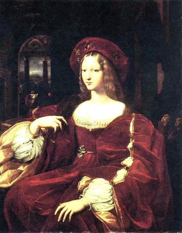  Raphael Portrait of Jeanne d'Aragon - Canvas Art Print